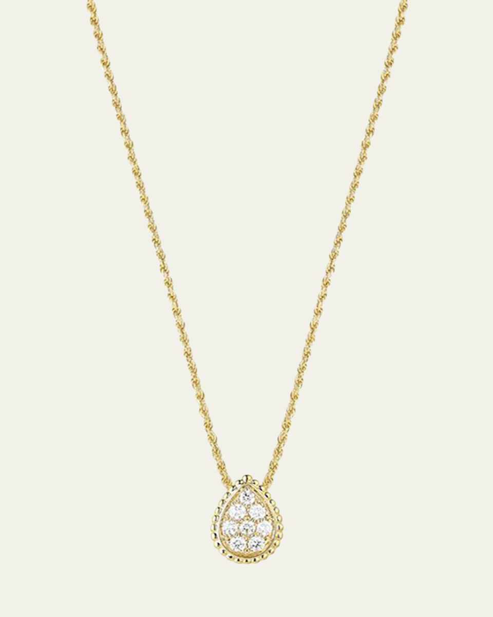 Serpent Boheme Small Diamond Pendant Necklace in Yellow Gold
